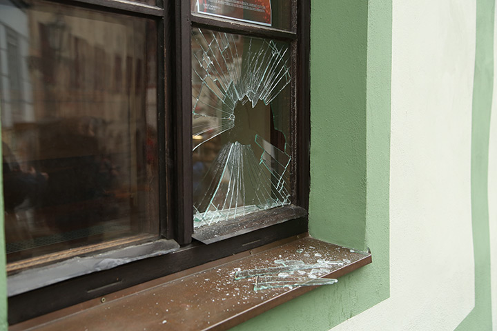 A2B Glass are able to board up broken windows while they are being repaired in Kidsgrove.